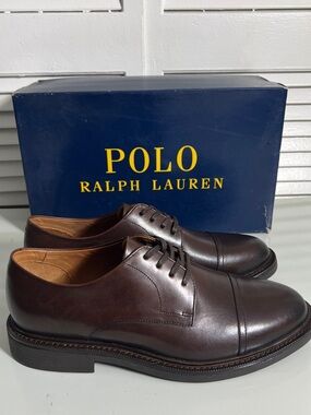 Polo by Ralph Lauren Men's Asher Leather Cap Toe Dress Shoe